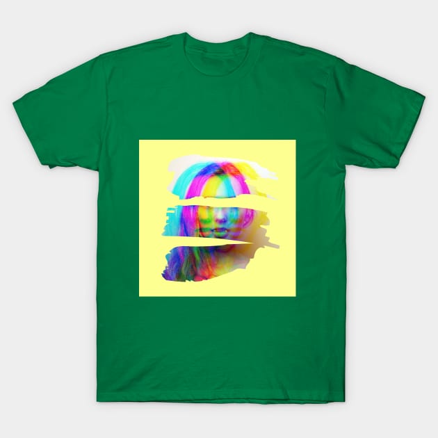 pop art colorful girl design T-Shirt by brighter bolder louder